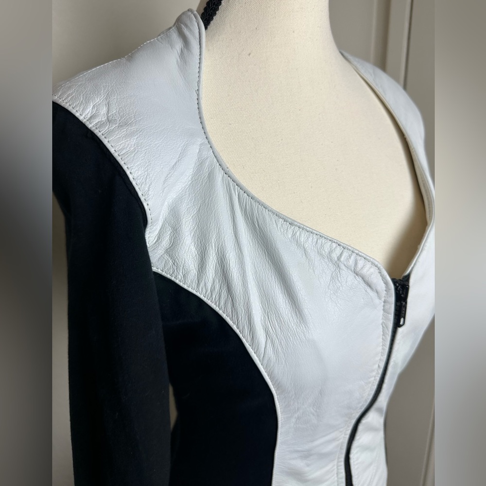LEATHER BY WILSON Rare 1980s vintage dress size small - Picture 9 of 10